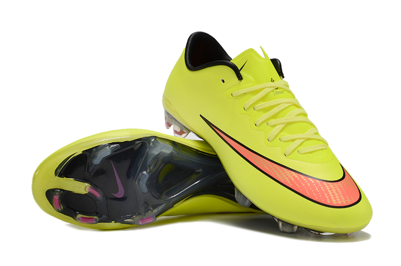 Bota de futbol Nike Retro Mercurial Vapor 10 FG Verd neó i taronja 