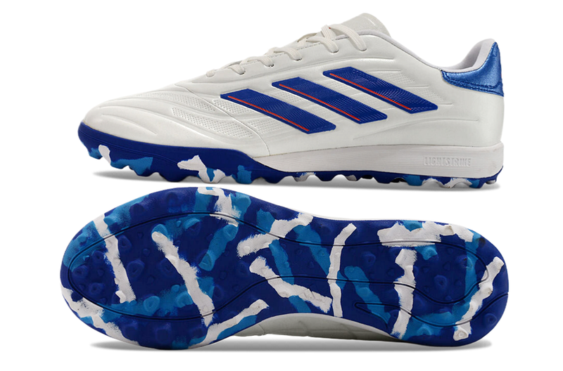 Botes de futbol Adidas Copa Pure.1 TF blanc, blau i vermell "Paquet avançat"