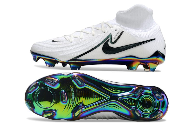 Chuteira Campo Nike Phantom Luna 2 Elite FG Branca e Verde