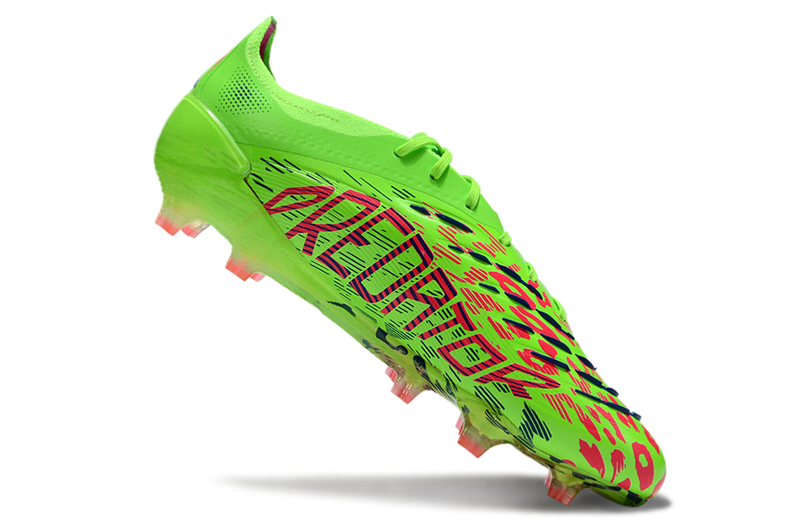 Chuteira Campo Adidas Predator Elite FG Verde e Rosa