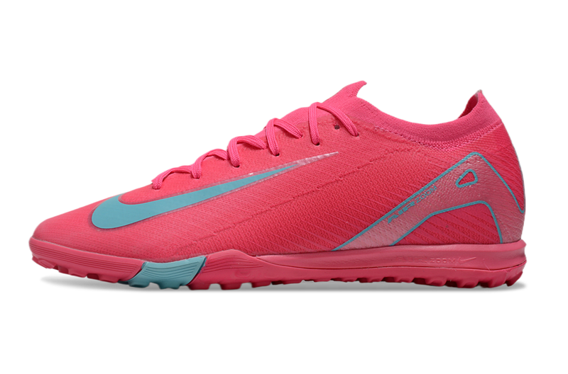 Chuteira Society Nike Air Zoom Mercurial Vapor 16 Elite TF Rosa e Azul