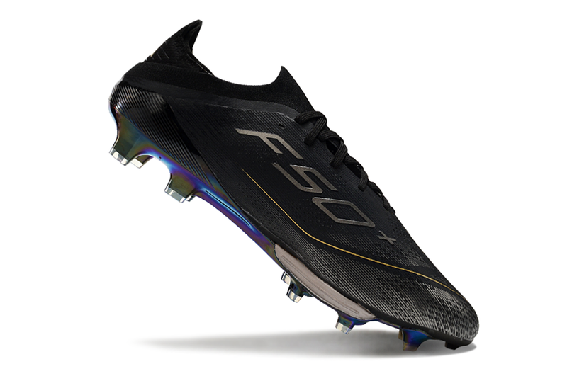 Botes de futbol Adidas F50+ FG negre i daurat "Dark Spark Pack" 