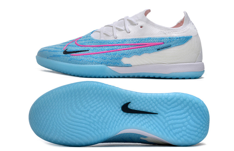 Botes de futbol sala Nike Phantom GX Elite IC blanc i blau "Blast Pack"