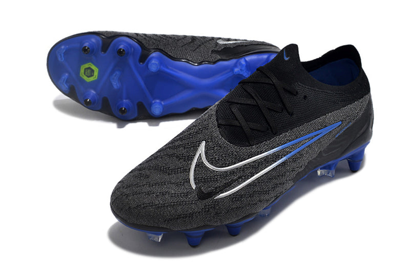 Bota de futbol Nike Phantom GX Elite amb punta d'alumini negre i blau "Shadow Pack".