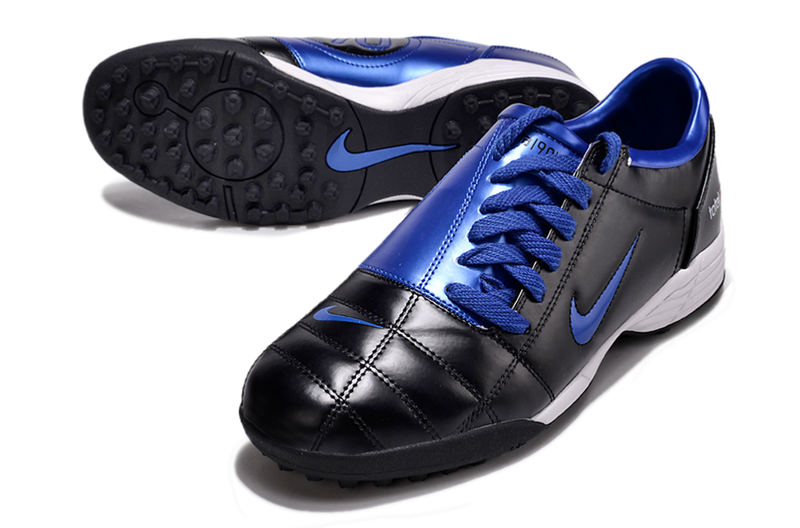 Chuteira Society Nike Total 90 TF Preta e Azul