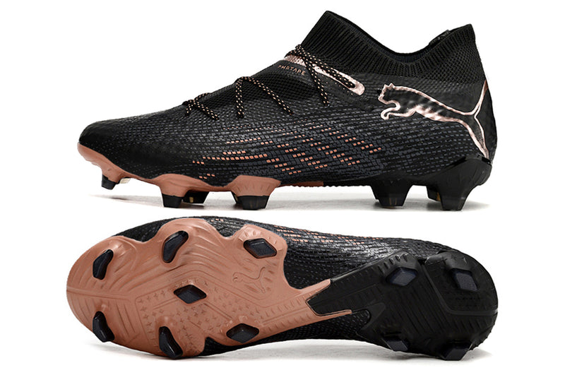 Botes de futbol Puma Future 7 FG negre i bronze 