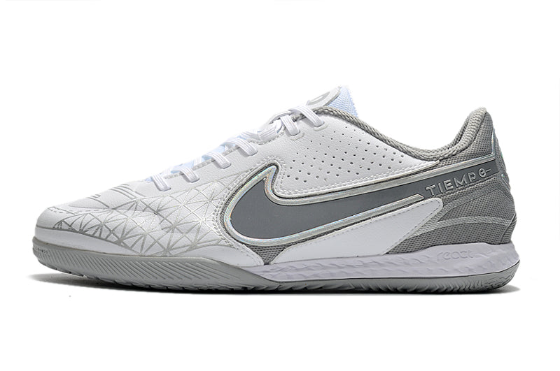 Bota de futbol sala Nike Tiempo Legend 9 Elite en blanc i gris "Focus"