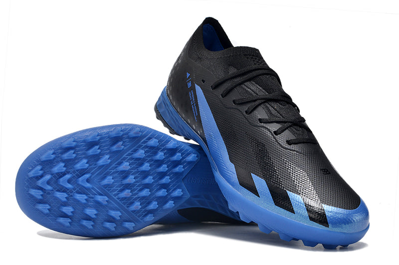 Botes de futbol Adidas X Crazyfast.1 TF negre i blau "Bugatti"