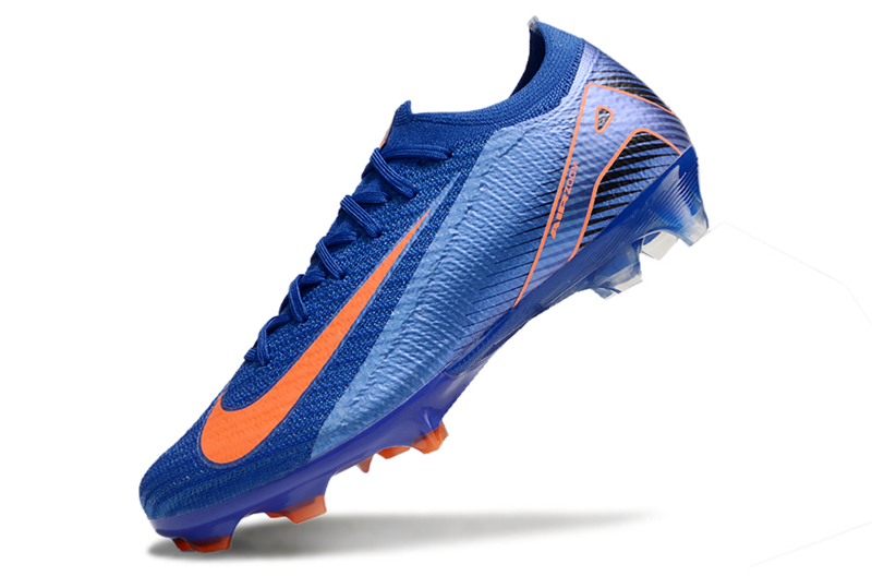 Chuteira Campo Nike Air Zoom Mercurial Vapor 16 Elite FG Azul e Laranja