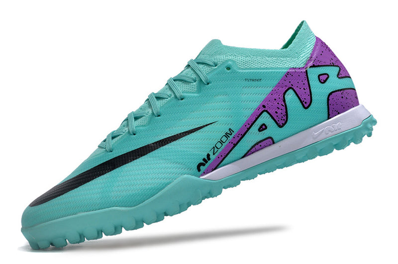 Chuteira Society Nike Air Zoom Mercurial Vapor 15 Elite TF Azul e Roxo "Peak Ready Pack"