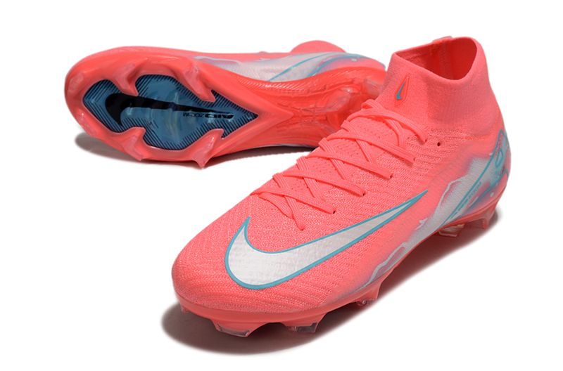 Chuteira Campo Nike Air Zoom Mercurial Superfly 10 Elite FG Rosa e Azul