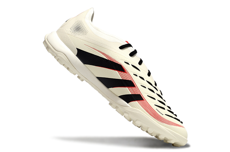 Chuteira Society Adidas Predator Elite TF Bege, Vermelha e Preta