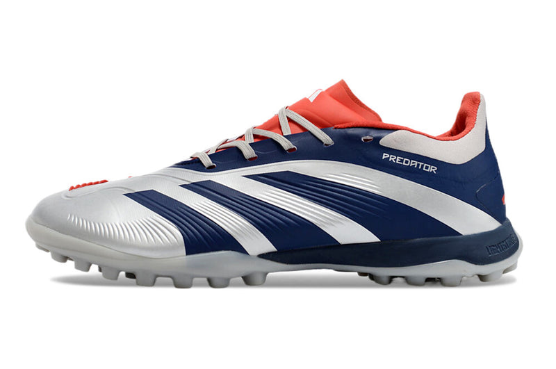 Botes de futbol per a nens de la Societat Adidas Predator Elite TF Plata i Blau "Roteiro Pack" 