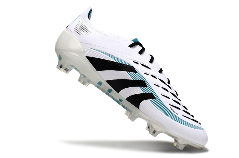 Chuteira Campo Adidas Predator Elite FG Branca e Azul