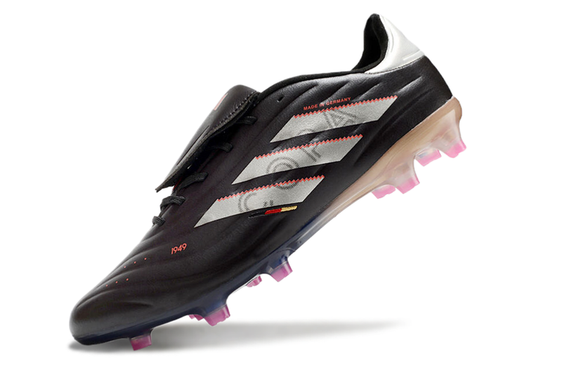 Chuteira Campo Adidas Copa Pure II Elite FG Preto e Metálico "Vivid Horizon Pack"