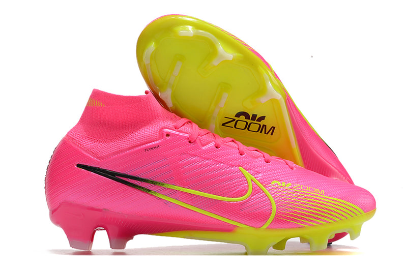 Chuteira Infantil Campo Nike Air Zoom Mercurial Superfly 9 Elite FG Rosa "Lucent Pack"