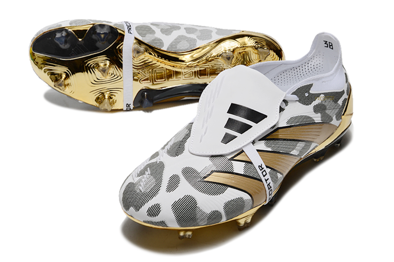 Chuteira Campo Adidas Predator FT 30 Elite FG Branca e Dourada "Generation Pred 2.0 Pack"