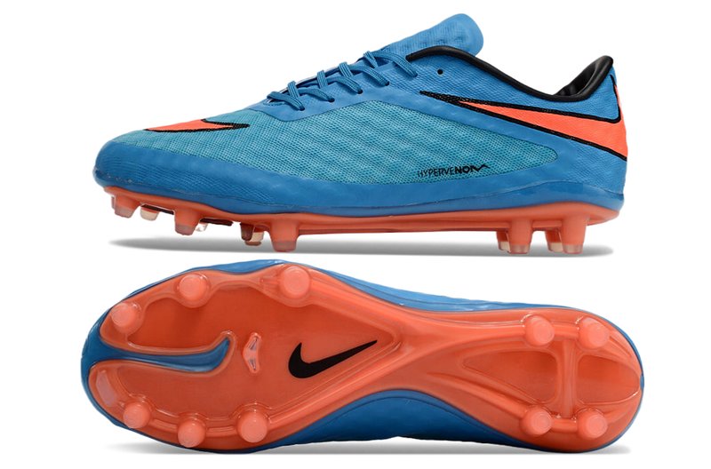 Botes de futbol Nike Retro Hypervenom Phantom I FG blau, taronja i negre 