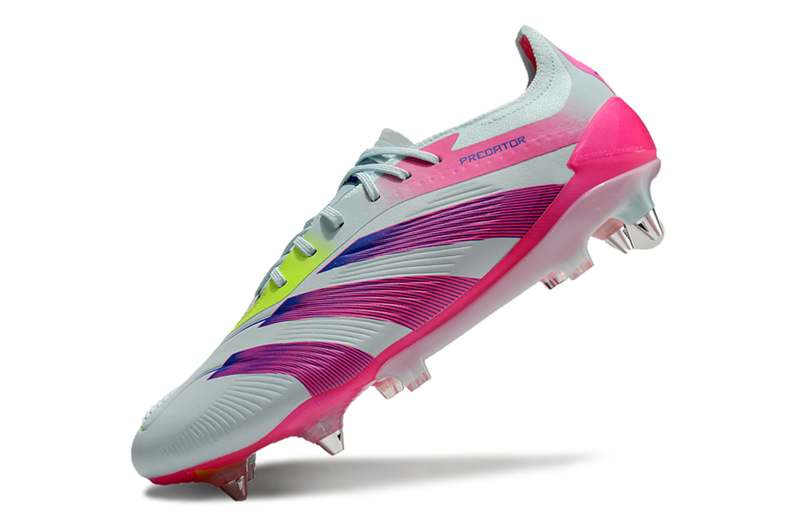 Adidas Predator Elite Aluminium Spike Field Football Boots White and Pink "Stellar Icon Pack" 