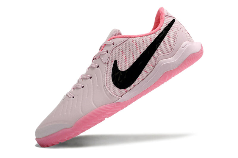 Chuteira Futsal Nike Tiempo Legend 10 Academy IC Rosa e Preto "Mad Brilliance Pack"