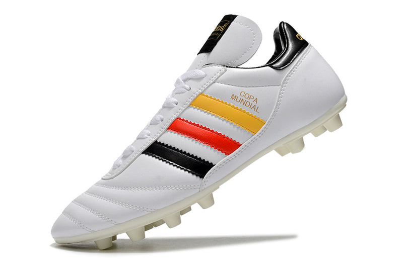 Chuteira Campo Adidas Copa Mundial FG Branca, Preta, Vermelha e Amarela "Germany"