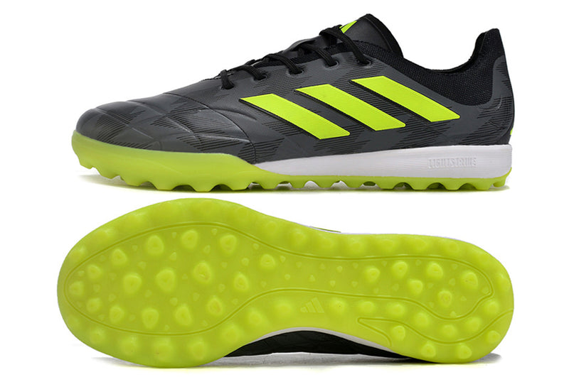 Chuteira Society Adidas Copa Pure.1 TF Preta e Verde "Crazycharged Pack"