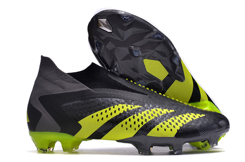 Adidas Predator Accuracy+ FG Black and Green "Crazycharged Pack" Field Boots