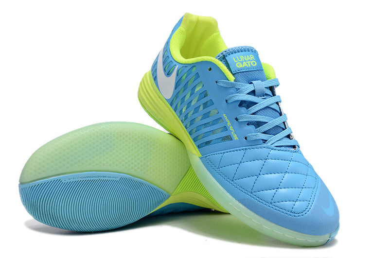 Bota de futbol sala Nike Lunar Gato II IC blau i verd