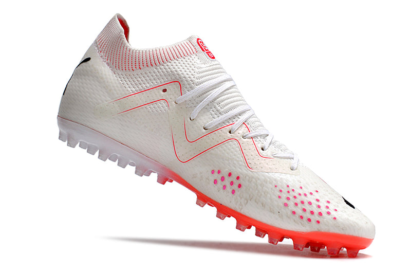 Puma Future Ultimate MG White and Red "Breakrought Pack" Soccer Cleats