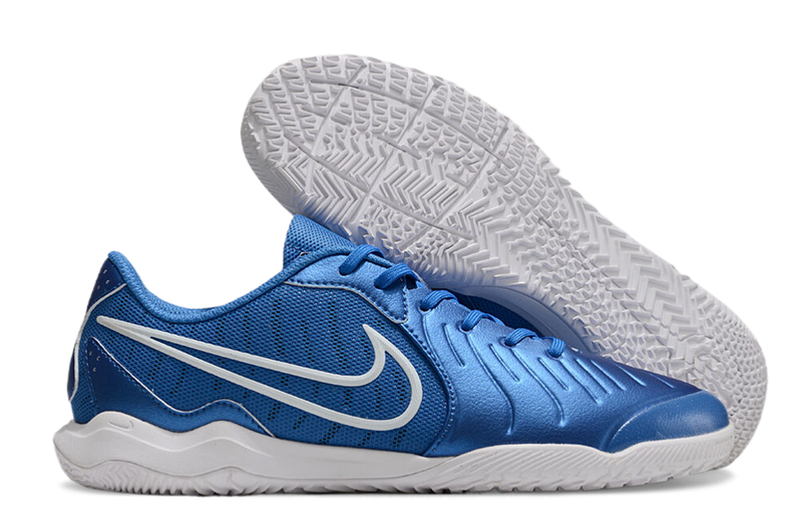 Chuteira Futsal Nike Tiempo Legend 10 Academy IC Azul e Branco "Mad Ambition Pack"