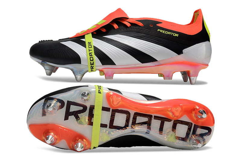 Bota de futbol Adidas Predator Elite FT 30 Aluminum Toe Negre, Taronja i Blanca "Solar Energy" 