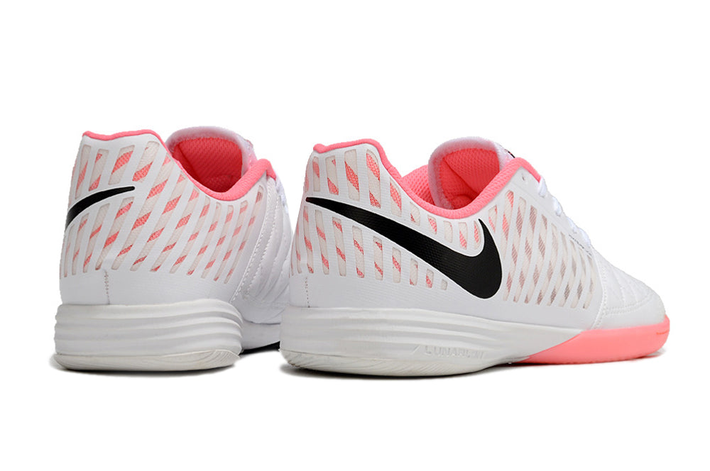 Nike Lunar Gato II IC Futsal Boot White Pink and Black