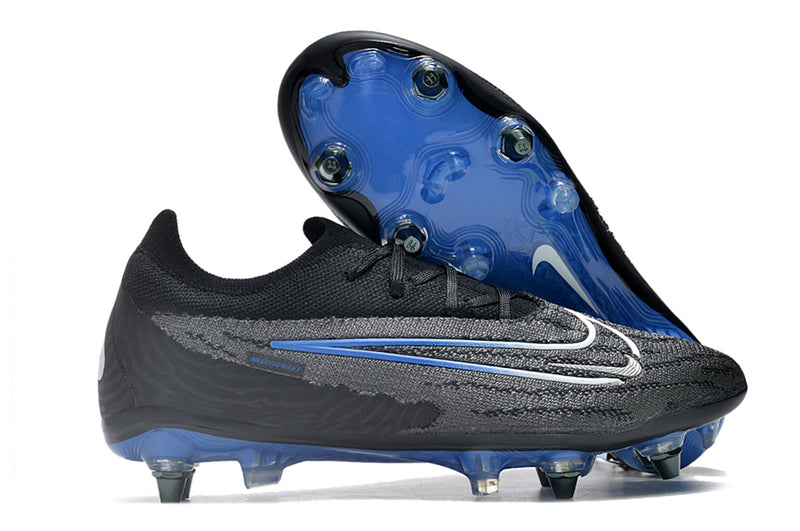 Nike Phantom GX Elite Black and Blue Mixed Cleats "Black Pack"