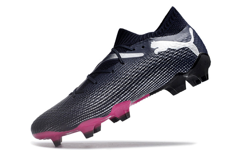 Puma Future 7 FG Black and Pink Football Boots