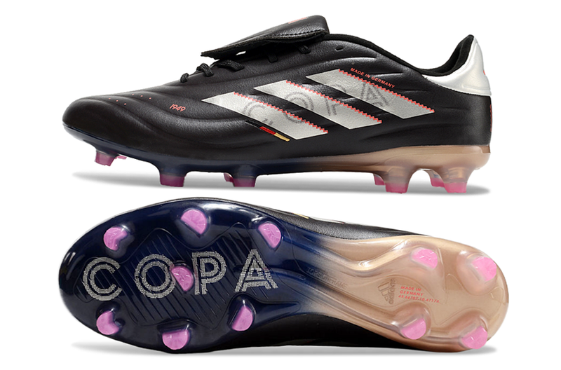 Chuteira Campo Adidas Copa Pure II Elite FG Preto e Metálico "Vivid Horizon Pack"