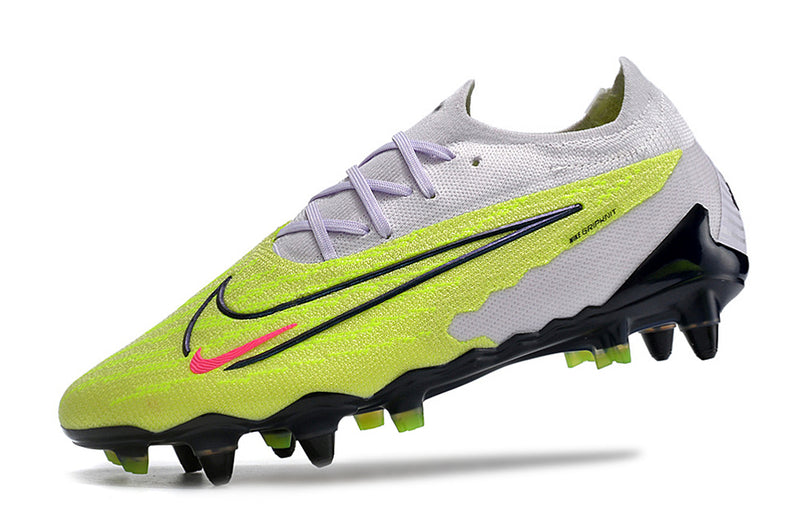 Bota de futbol Nike Phantom GX Elite amb punta d'alumini gris i verd "Paquet lluminós"