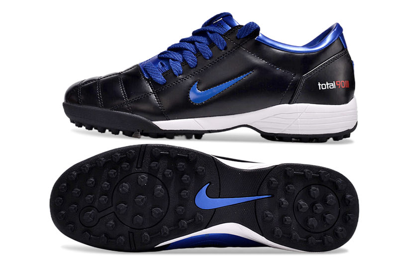 Chuteira Society Nike Total 90 TF Preta e Azul