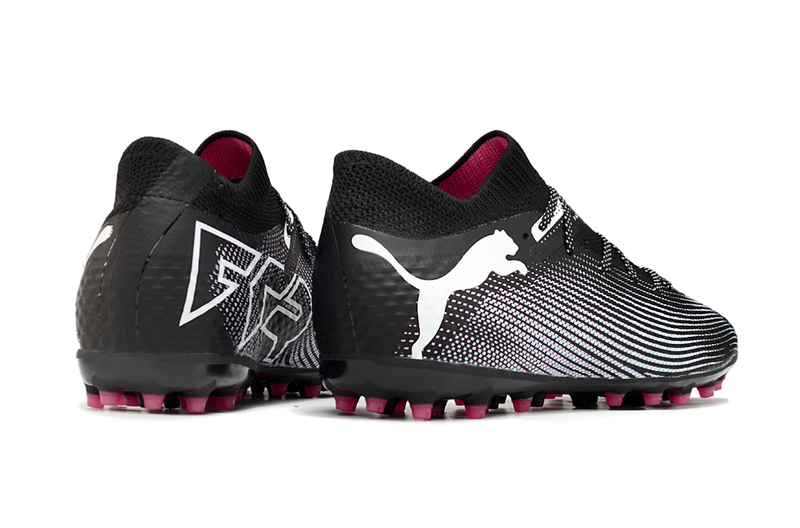 Puma Future 7 MG Black and Pink Soccer Cleats 