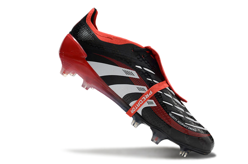 Chuteira Campo Adidas Predator FT 30 Elite FG Preta e Vermelha