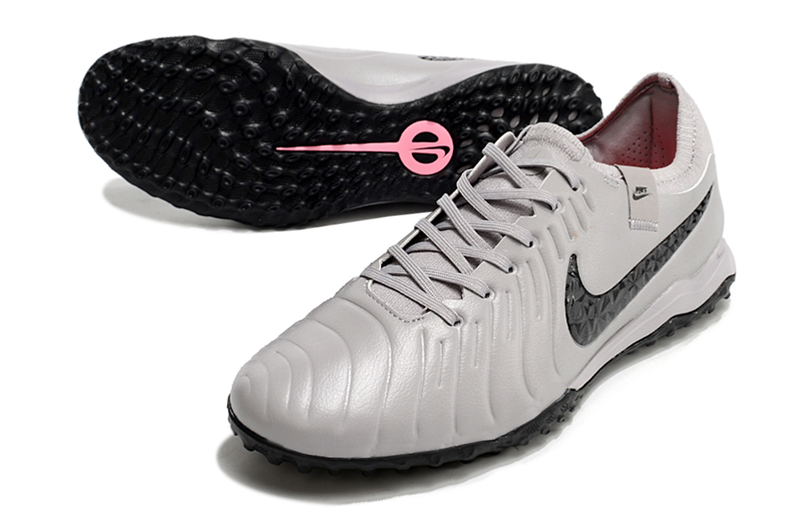 Chuteira Society Nike Tiempo Legend 10 Pro TF Cinza e Preto "Rising Gem Pack"