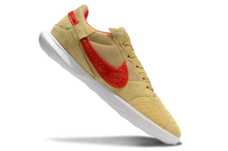 Chuteira Futsal Nike StreetGato IC Bege e Vermelho