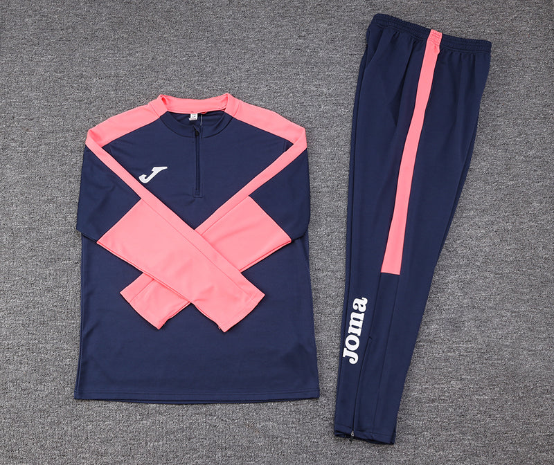 Conjunto de Frio Joma Training Azul e Rosa