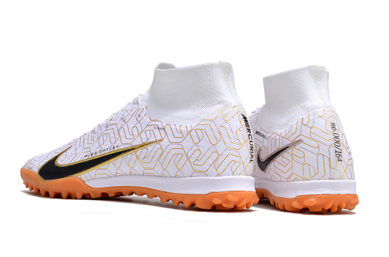 Nike Air Zoom Mercurial Superfly 9 Elite TF White and Gold "United Golden Pack" Society Football Boots