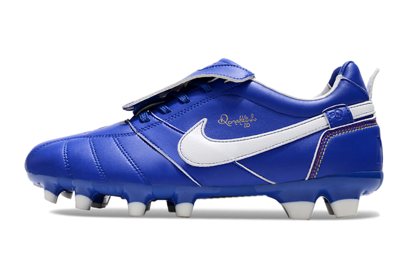 Bota de camp Nike Retro Tiempo Legend R10 Elite Blau i Blanc 