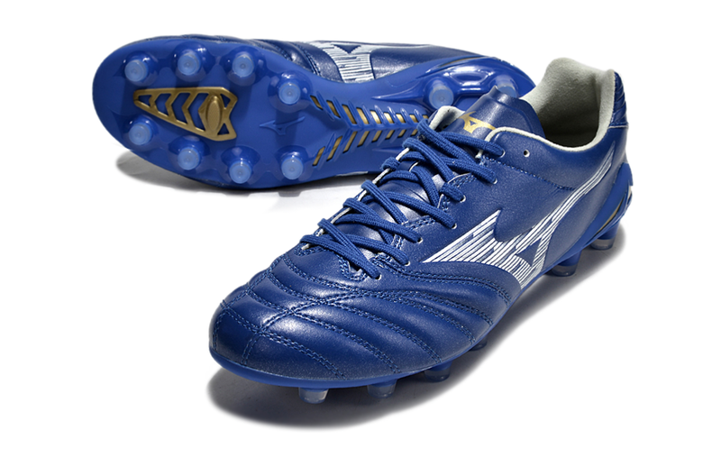 Chuteira Campo Mizuno Morelia Neo 4 Beta FG Azul "Mugen Pack"