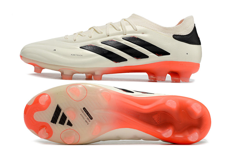 Botes de futbol Adidas Copa Pure II + FG beix, taronja i negre "energia solar" 