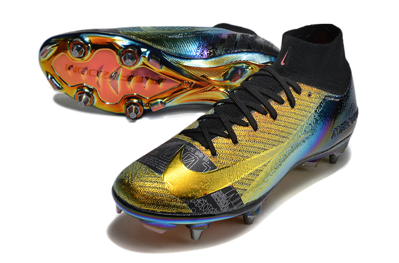 Chuteira Campo Nike Air Zoom Mercurial Superfly 10 Elite Trava Mista Preta "Cosmic Speed"