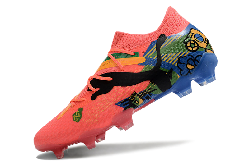 Puma Future 7 FG Pink, Blue, Green and Yellow "Brazil Pack" Field Football Boots