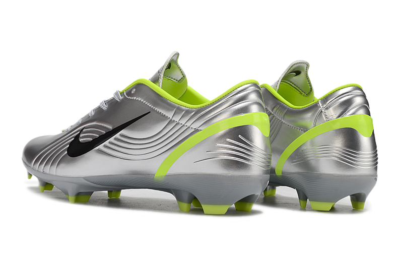 Chuteira Campo Nike Air Zoom Mercurial Vapor 1 Elite FG Prata e Verde "Ronaldo"