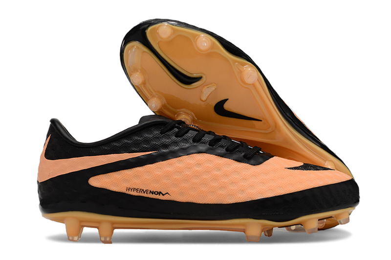 Botes de futbol Nike Retro Hypervenom Phantom I FG negre i taronja 